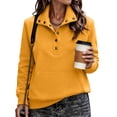 thumbnail image 2 of Weikingp Sweatshirts for Women Plain Oversized Sweatshirt Women'S Snap Button Pullover Tops Casual Long Sleeve Stand Neck Lightweight Sweatshirt Jumpers for Women Casual Henley Shirt Red L, 2 of 5