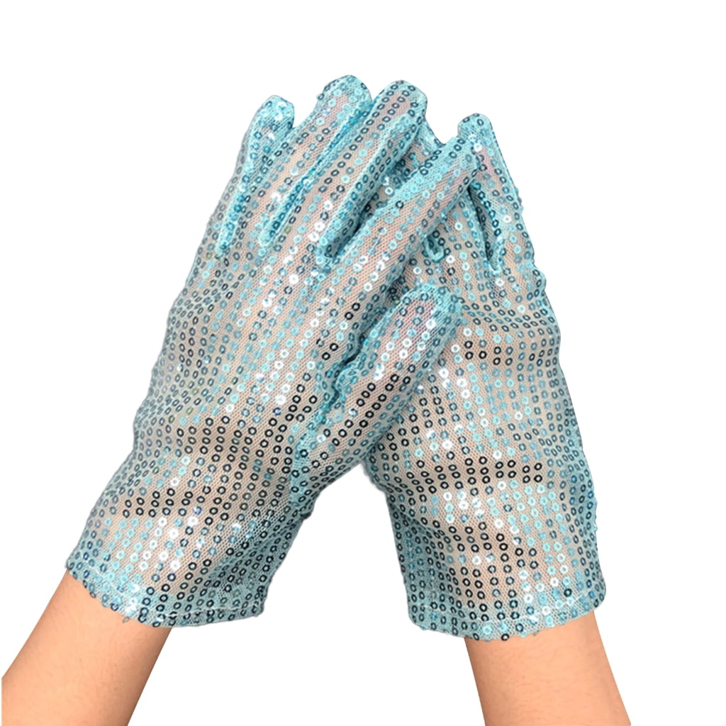 YUUZONE Glitter Gloves Sequin Gloves Women Performance Gloves Prom