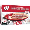 thumbnail image 2 of MasterPieces Officially Licensed  NCAA Wisconsin Badgers Wooden Cribbage Game for Adults, 2 of 5