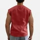 thumbnail image 5 of Camiseta de tirantes de cuello redondo para hombre, de gamuza, deportiva, de poliéster, con cuello redondo, 5 of 8