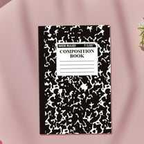 Marble Hardcover Wide Ruled Composition Notebook | 60 Pages (30 Sheets), 5.51 x 8.27 in, Sturdy Sewn Binding | Office, Journaling, Notes - 1 Pack