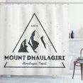 thumbnail image 1 of Nepal Shower Curtain, Dhaulagiri Mountain in Himalayas Climbing Tourism Themed Extreme Sports Image, Fabric Bathroom Set with Hooks, 69W X 84L Inches Extra Long, Grey Charcoal Grey, by Ambesonne, 1 of 3