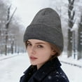 thumbnail image 3 of Winter Beanie Hats for Men Women, Warm and Soft Knitted Hats, Protective Hairstyles and Keep Warm, Seasonal Gifts for Family (Gray), 3 of 5