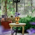 thumbnail image 4 of OULII Vintage Metal Urn Decorative Flower Pots Golden 1Set, 4 of 8