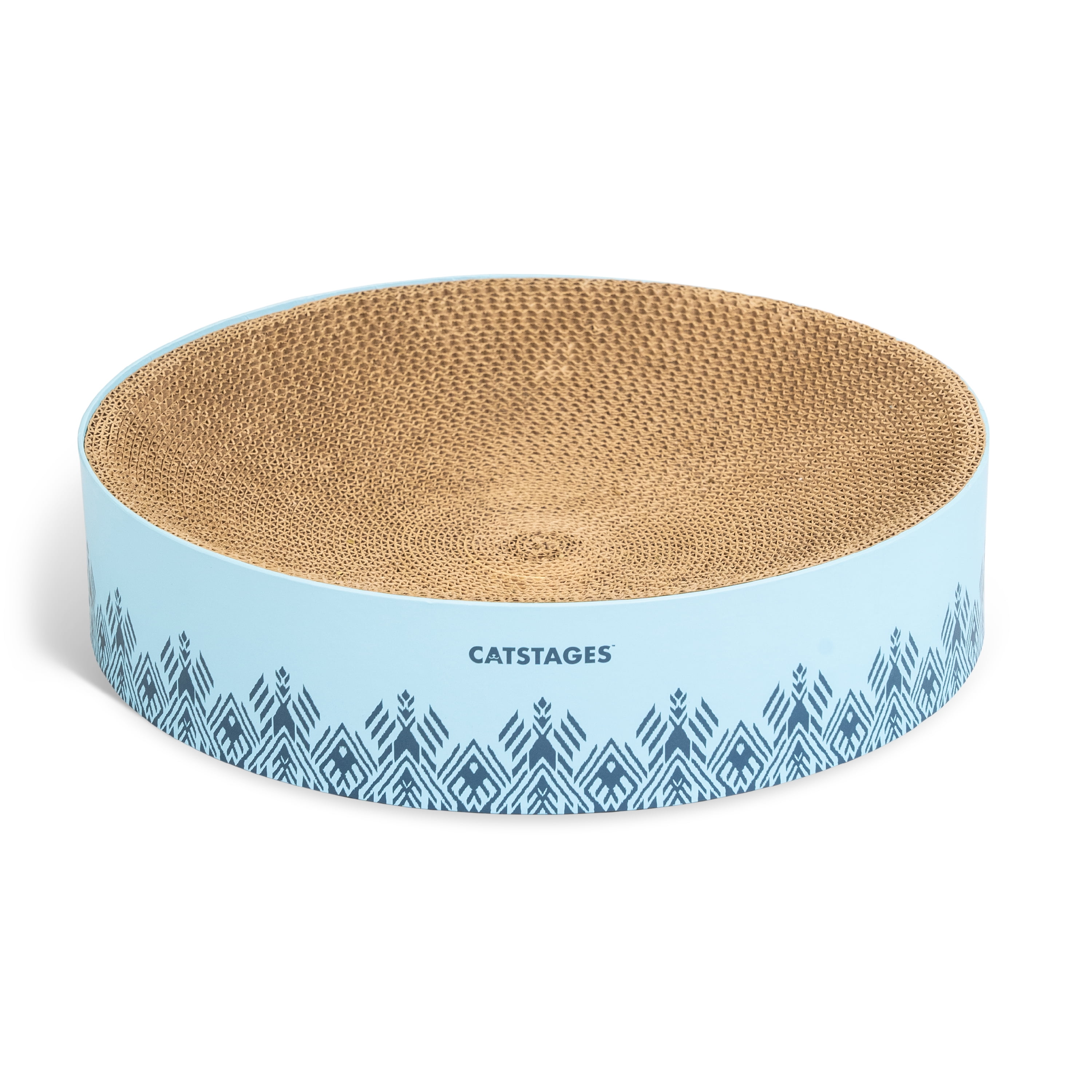 (3 pack) Catstages Scratch & Snuggle Cat Scratcher Bowl Blue