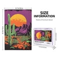 thumbnail image 4 of 1000 pcs 1000 Piece Vibrant Jigsaw Puzzle Sunset Desert Cactus,Unique and Beautiful Design,Charm Plant Cactus Wooden Puzzles,for Puzzle Lovers,Impossible Hard Difficult Challenging Puzzles for Adults, 4 of 6