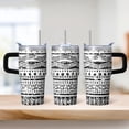 thumbnail image 2 of 20oz Travel Tumbler Bohemian Pattern, Double Wall Insulated Stainless Steel Mug with Handle, Leak-Proof Lid, Straw, Unique Gift, 2 of 5