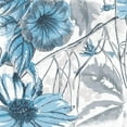 thumbnail image 2 of Grey, Jace 20x20 White Modern Wood Framed Museum Art Print Titled - Sketch Flowers 2 Blue, 2 of 4
