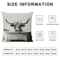 thumbnail image 5 of Orinice Bull Graphic Decorative Throw Pillow Cover for Home Couch Living Room Bed Sofa - Short Plush Material - 1PC 18x18in, 5 of 5