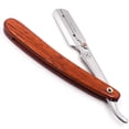 thumbnail image 4 of Parker's Rosewod Wood Handle Professional Barber Straight Razor & 5 blades, 4 of 5