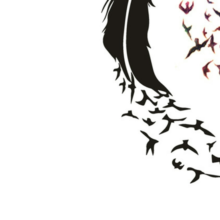 feather bird tattoo for men