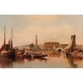 thumbnail image 2 of Karl Kaufmann 24x17 Gold Ornate Framed and Double Matted Museum Art Print Titled - Venetian Scene with View of St Mark's Square, 2 of 4