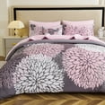 thumbnail image 6 of Koniroom 8-Piece Pink and Grey King Comforter Set - Reversible Floral Bed in a Bag with Sheets, Pillowcases, Shams, and Decorative Pillow Cover for Teen Girls and Women, 6 of 14