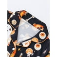 thumbnail image 6 of ATAIKU Halloween Silk Satin Pajama Set for Women 2 Piece Lounge Pjs Shorts Matching Ghost Pumpkin Sleepwear Button Down Shirt Shorts, 6 of 7