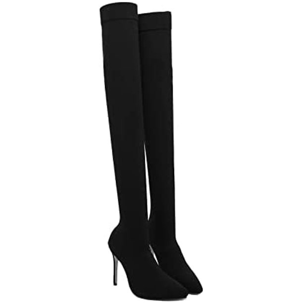 Koleso Over Knee Boots Women Plus Size Sock Thigh High Boots High