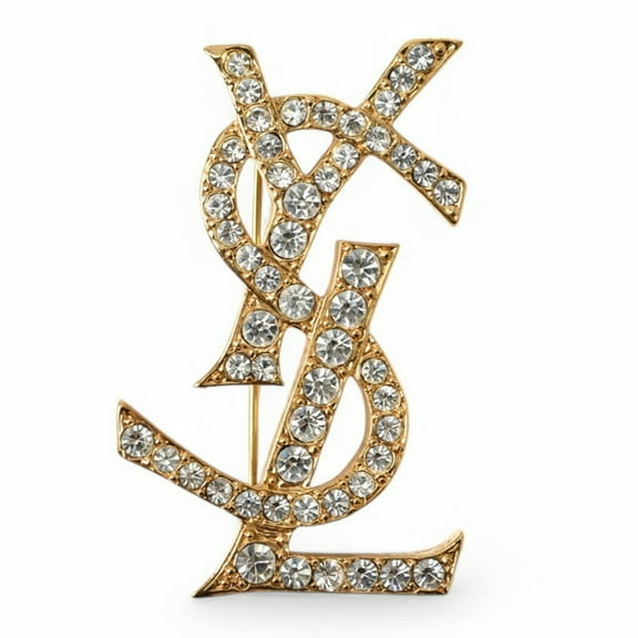 Pre-Owned Yves Saint Laurent Saint Laurent pin brooch, badge, SAINT LAURENT monogram YSL,...