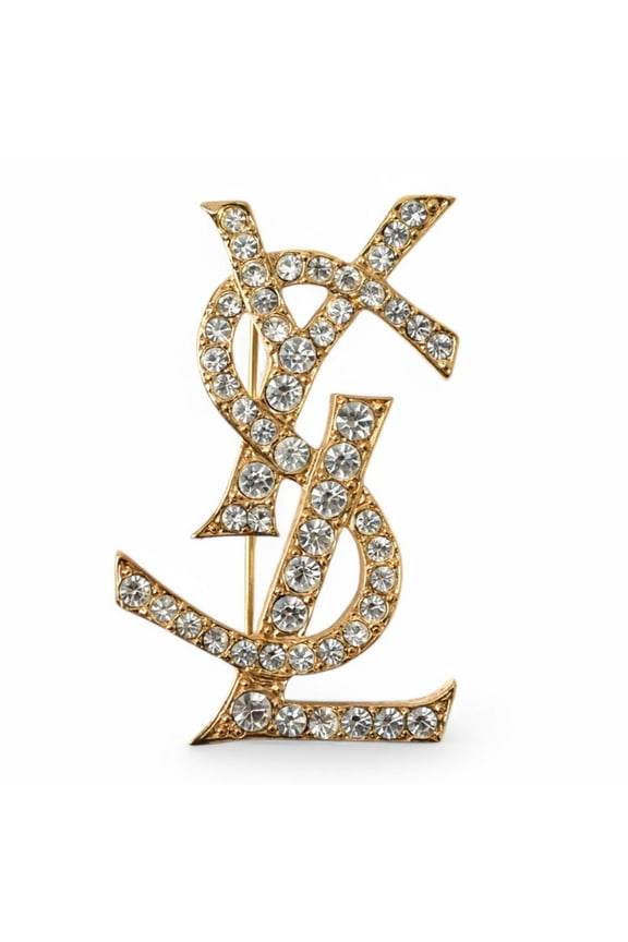 Pre-Owned Yves Saint Laurent Saint Laurent pin brooch, badge, SAINT LAURENT monogram YSL,...