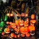 thumbnail image 3 of Linterna de calabaza de Halloween con diseño de escena con muchas expresiones, decoración de linterna de calabaza divertida, Gran Calabaza brillante hueca de Pascua, 3 of 4