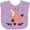 Lavender, variant on Inktastic Fox for Girls Woodland Animal Girls Baby Bib