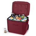 thumbnail image 4 of Hielera Coleman Chiller de 60 qt con ruedas, portátil, color cranberry, 4 of 6