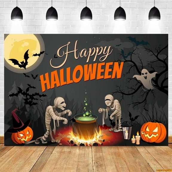 Hallowe Photography Backdrop Pumpkin Moon Kids Birthday Baby Portrait Photo Background r Banner Photo Studio Props