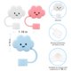 thumbnail image 2 of Flower Straw Cover Cap for Silicone Straw Topper Compatible with Tumbler with Handle,Straw Tip Covers Straw Tip Covers (3pcs cloud), 2 of 5
