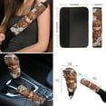 thumbnail image 6 of Renewold Cute Highland Cow Brown 12 PCS Car Seat Cover Set for Women Men, with Non-slip Steering Wheel Seatbelt Strap Shoulder Armrest Pad Handbrake Gear Shift Knob Cover Coasters, 6 of 7
