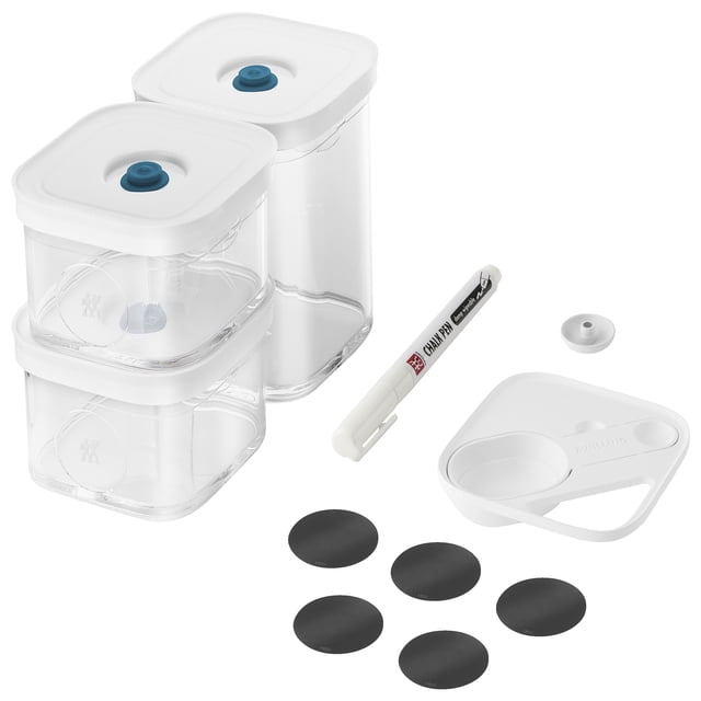ZWILLING Fresh & Save CUBE Cube Vacuum Starter Set, S / 6 Piece, Transparent-La-Mer