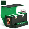thumbnail image 1 of Caja de cartas UAONO para MTG con pantalla de 2 mandos, color negro y verde, 1 of 6