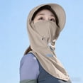 thumbnail image 3 of Windproof Hat Windproof Face Mask Casual and Fashionable Solid Color Ice Silk Sunscreen Mask and Hat for Head, Face, and Neck Protection, 3 of 5
