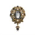 thumbnail image 1 of RO Broche colgante de cristal para mujer, broche retro a la moda, accesorios, 1 pieza Electrónica, 1 of 3
