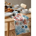 thumbnail image 2 of Table Runner Dresser Scarf 13 x 72 Inch Colorful Coral Watercolor Fish Ocean Starfish Shell Table Runners Non-Slip Heat Kitchen Dining Table Decor for Indoor Outdoor Home Party Decoration, 2 of 7