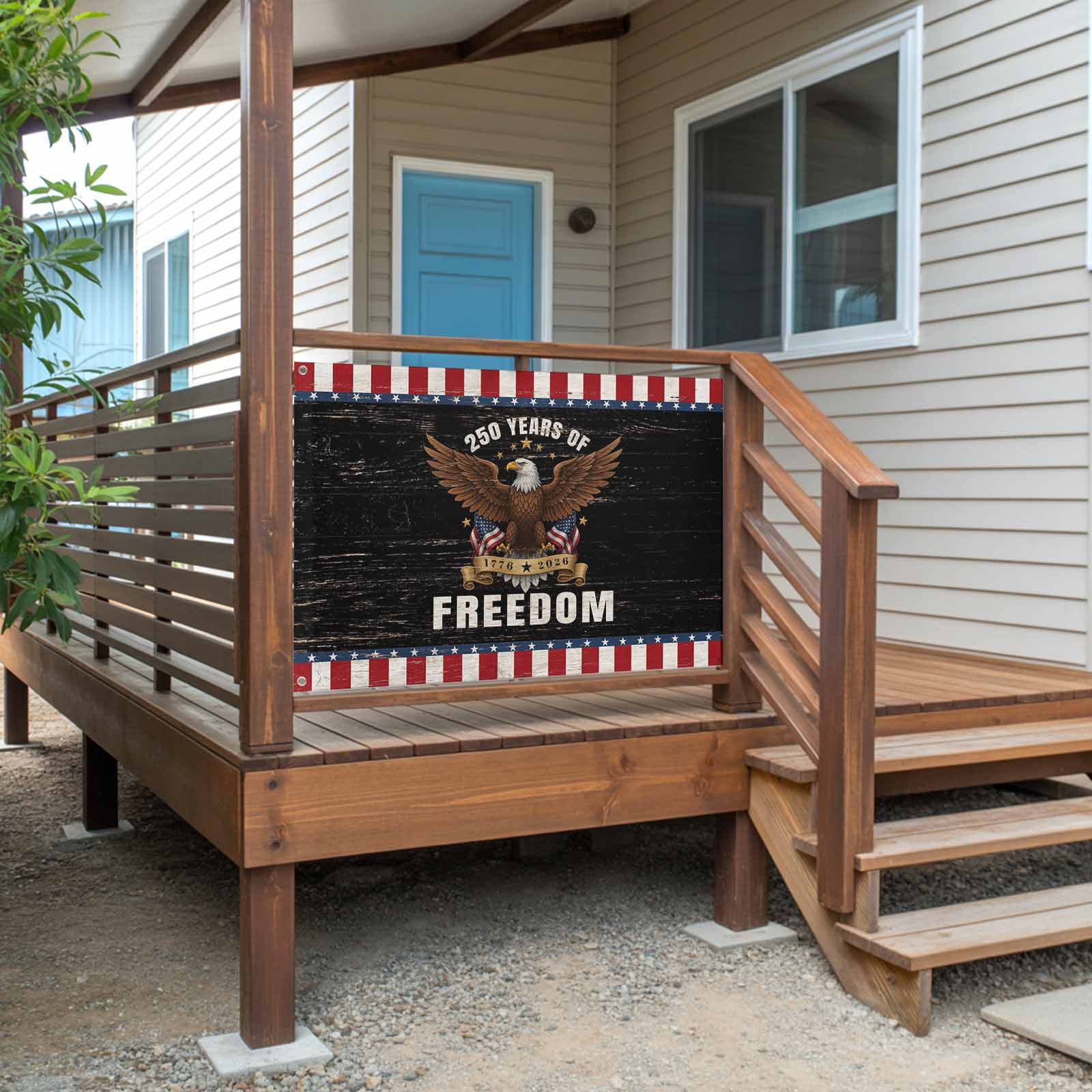 4th of July Flags for Outside 3x5 ft Freedom Eagle Outdoor Flags Double Sided Grommets House Banner Anniversary USA Flag Patio Yard Flag for Outdoor Party Porch Garden Independence Day Decor
