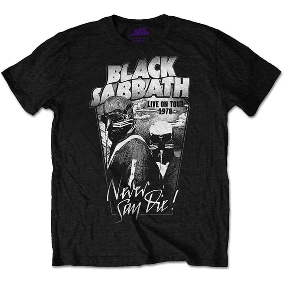 Men's Black Sabbath Never Say Die T-shirt Small Black