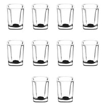 Square Shot Glasses by ARC 2 oz. Set of 10, Bulk Pack - Great for Weddings, Birthdays, Parties, Indoor & Outdoor Events - Black