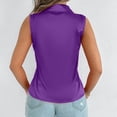thumbnail image 4 of cfhntfmh Womens Silk Satin Sleeveless Button down Shirts Collared V Neck Tank Tops Business Casual Blouses for Work Office Summer Tees, 4 of 7