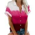 thumbnail image 1 of Blusa con estampado floral de manga corta con cuello en V para mujer OAVQHLG3B Store  lin121212, 1 of 4