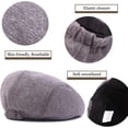 thumbnail image 3 of Newsboy Hats for Men Cotton Flat Cap Soft Fitted Driving Cabbie Hat Mens Winter Gatsby Vintage Costumes Hats 1pcs, 3 of 6