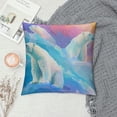 thumbnail image 2 of Polar Bear Reversible Print Pillow Covers " Pack of ,Nature Wild Animal Throw Cushion Covers,Watercolor Rainbow Dreamy Tie Dye Painting Couch Pillow Covers, 2 of 5