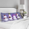 thumbnail image 2 of ABPHOTO Funny Snowmen Standing in Group Winter Christmas Body Pillow Covers Case Protector 20x60 inch, 2 of 2