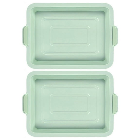 2 Pack Non-stick Cake Pans Multifunctional Convenient Silicone Rectangular Molds