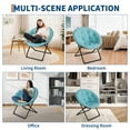 thumbnail image 4 of Yeshouse Silla de piso plegable extragrande con asiento de felpa antideslizante para adolescentes y adultos, ideal para dormitorio o sala de estar, 4 of 9