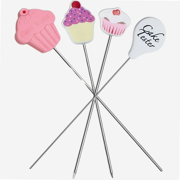 Cake Tester Needle Stainless Steel, Reusable Metal Cake Probe Stick, Cake Testing Needles, Bread Tester Stick for Kitchen Home Bakery Tools (Multi)