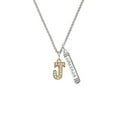 thumbnail image 2 of Delight Jewelry Goldtone Crystal Initial - J - Silvertone Courage Strength Wisdom Honesty Bar Charm Necklace, 23", 2 of 4