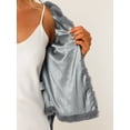 thumbnail image 5 of Abrigo mullido de piel sintétisin cuello chaquerecortacálide invierno pamujer Gris S, 5 of 5