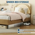 thumbnail image 6 of Twin/Twin XL Bed Frame, Upholstered Platform Bed Frame with Adjustable Headboard, Wooden Slats Support, No Box Spring Needed, 6 of 7