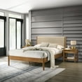 thumbnail image 2 of Roundhill Furniture Vichy 3-Pc Rubberwood Bedroom Set, Platform Bed with Two Nightstands, Queen, 2 of 9