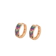 thumbnail image 1 of Arracadas Dama Cristales Swarovski Rainbow Oro 18K Laminado dorado Unitalla, 1 of 7
