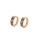 thumbnail image 1 of Arracadas Dama Cristales Swarovski Rainbow Oro 18K Laminado dorado Unitalla, 1 of 7