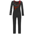 thumbnail image 4 of Haitryli Kids Girls Color Block Dance Leotard Sparkle Bodysuit Tank Ballet Unitards Gymnastic Catsuit Black 6, 4 of 5